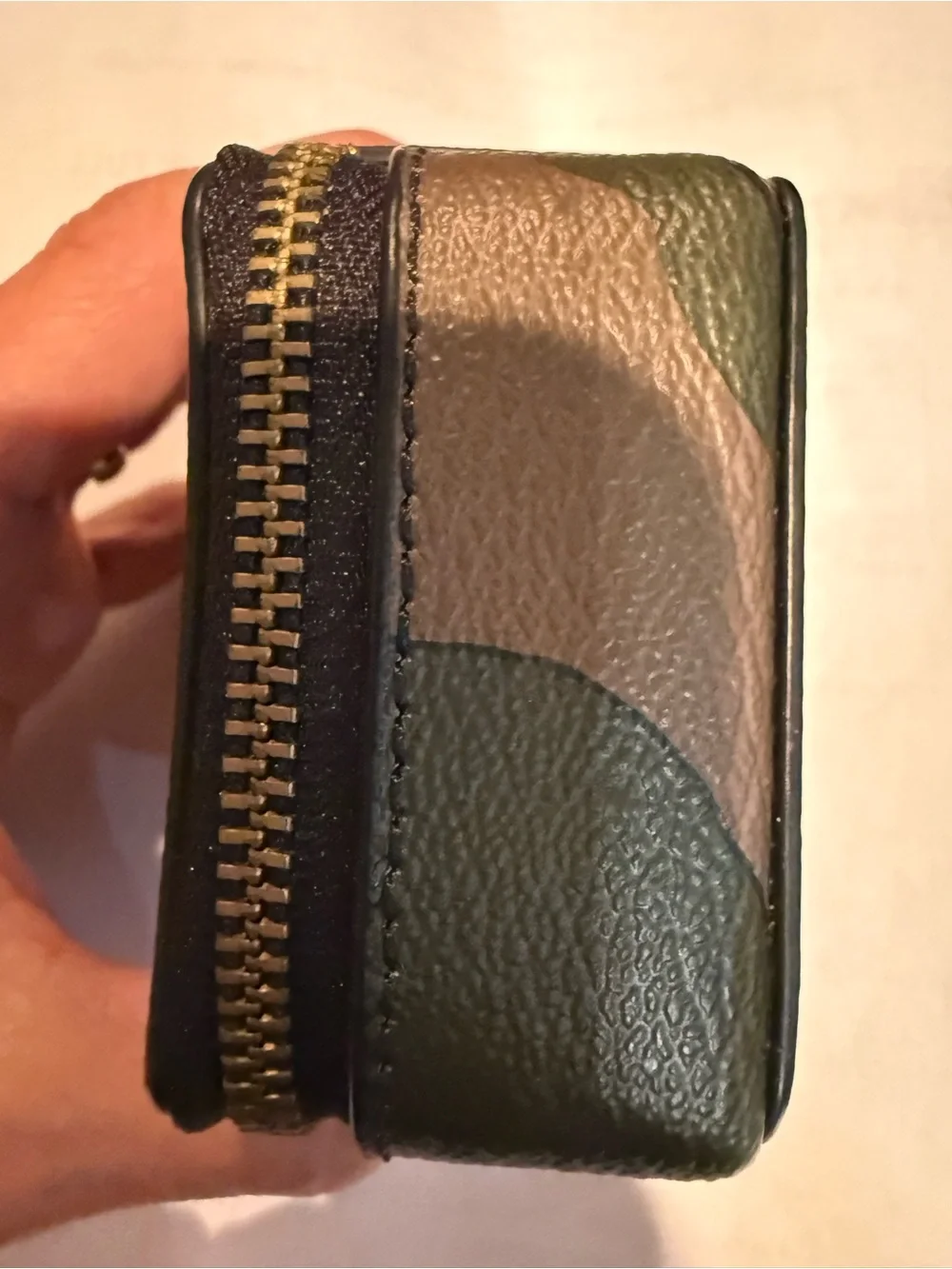 Vintage Coach Men's Camouflage Leather Zip Medicine Case